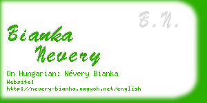 bianka nevery business card