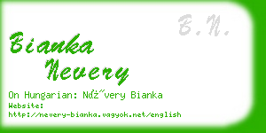 bianka nevery business card